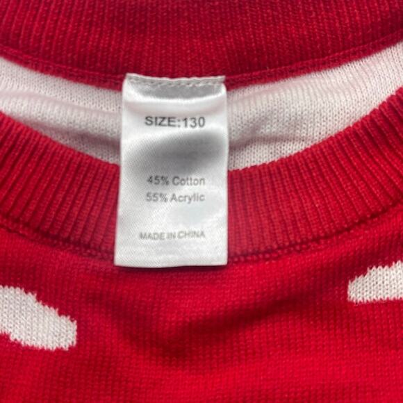 Kids LED Light Up Red Christmas Sweater Reindeer size 9/10 - Picture 6 of 8